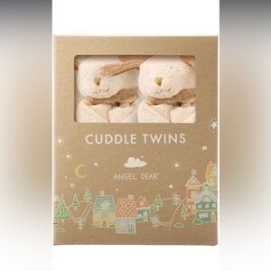Angel Dear - Light Brown Puppy, Cuddle Twins Blankie Set